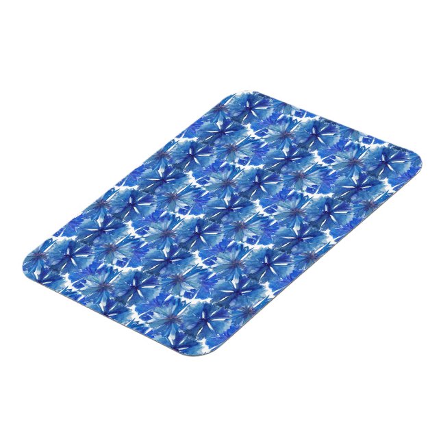 watercolor cornflowers glade magnet (Left Side)