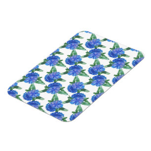 watercolor cornflowers magnet