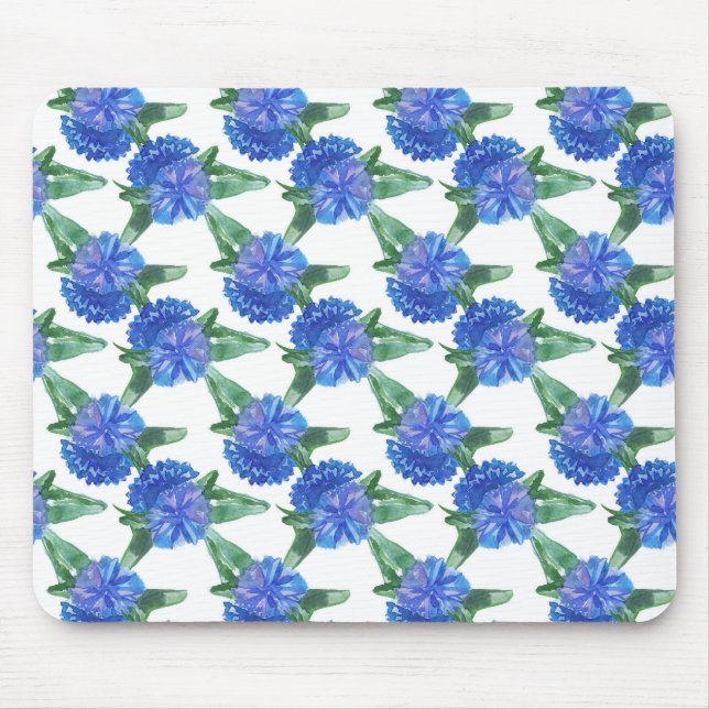 watercolor cornflowers mouse pad (Front)