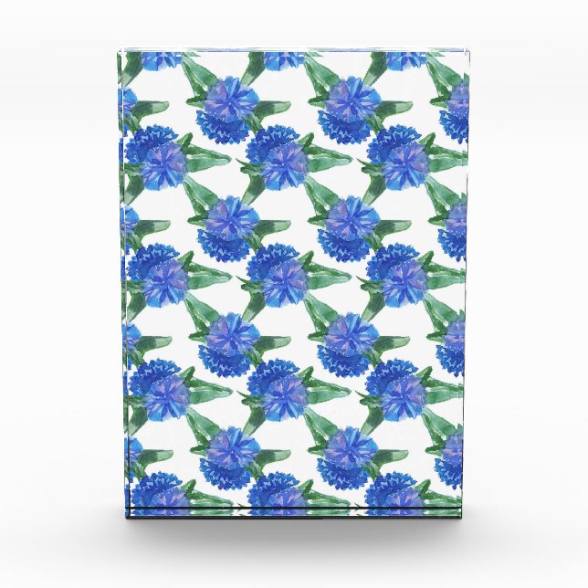 watercolor cornflowers photo block (Front)