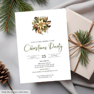 Watercolor Cosy Neutral Earthy Minimalist Xmas  Invitation