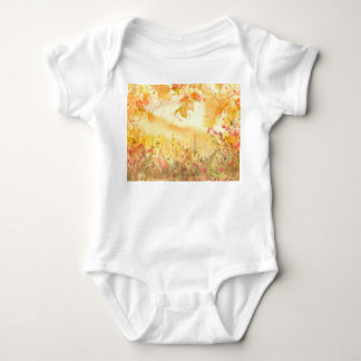 Watercolor Country Forest Landscape Art Baby Bodysuit