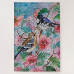 Watercolor - Courtship Jigsaw Puzzle