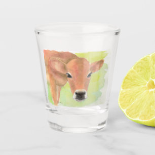 Watercolor Cow Shot Glass