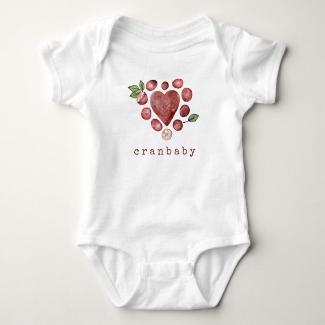 Watercolor Cranberry  Baby Bodysuit (Front)