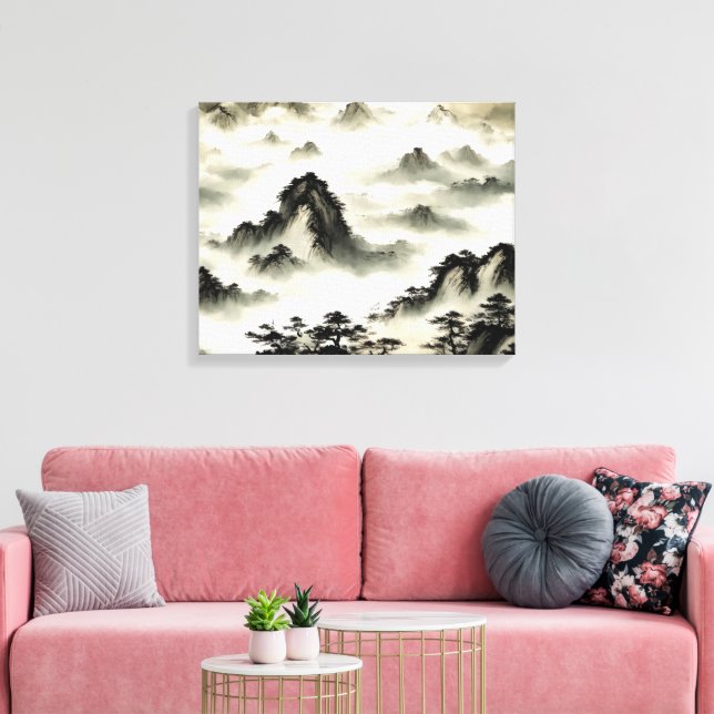 Watercolor Create Your Own Custom Design  Canvas Print (Insitu(LivingRoom))