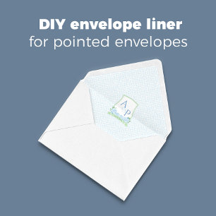 Watercolor Crest Budget Wedding A7 Envelope Liner Notepad