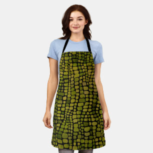 Watercolor Crocodile Print Apron