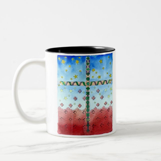 Watercolor Cross Mug (Left)