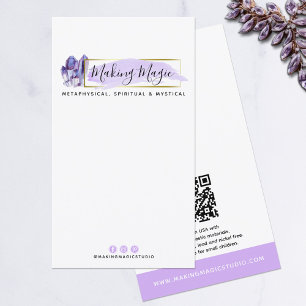 Watercolor Crystals & Gold Earring Jewellery Displ Business Card
