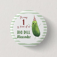 Watercolor Cucumber Big Dill Birthday Party