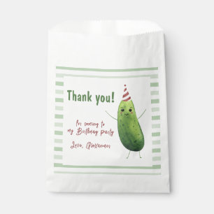 Watercolor Cucumber Big Dill Birthday Thank you Favour Bags
