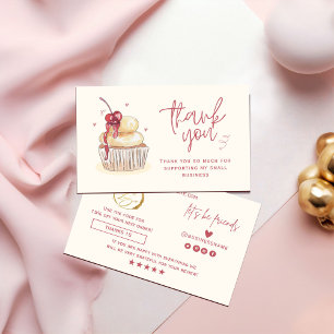 Watercolor Cupcake Thank You Card