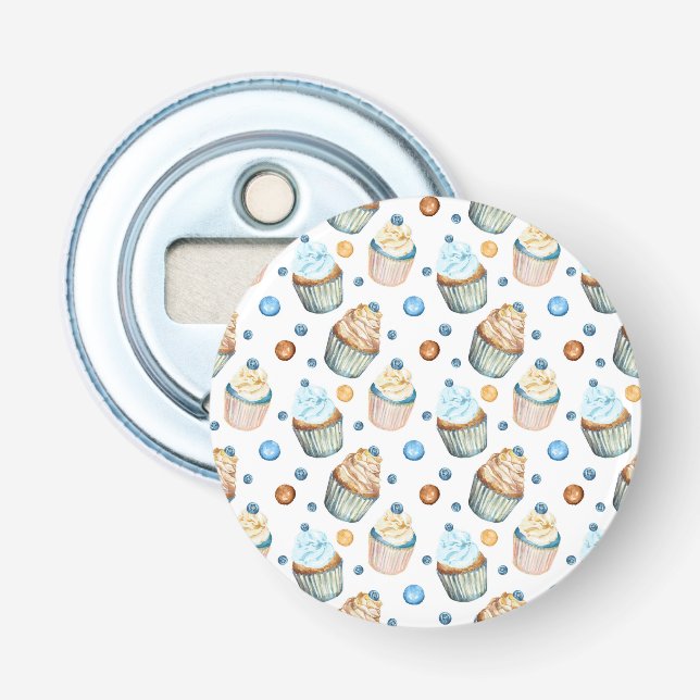 Watercolor cupcakes bottle opener (Front)