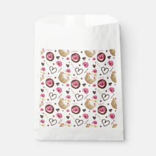 Watercolor cupcakes favour bags