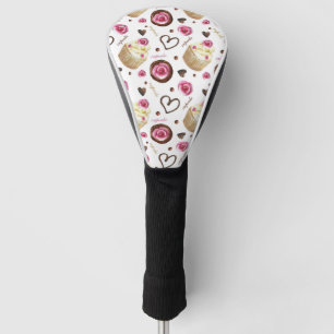 Watercolor cupcakes golf head cover