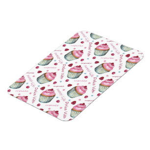 Watercolor cupcakes magnet
