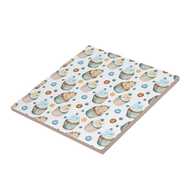 Watercolor cupcakes tile (Side)
