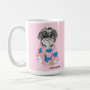 WATERCOLOR CUSTOM DOG SHIHTZU ADD YOUR OWN COFFEE MUG