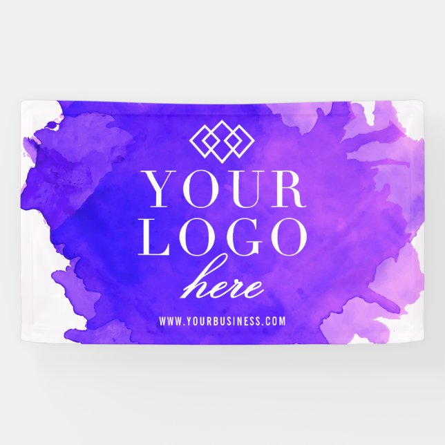 Watercolor Custom Logo Craft and Trade Show Banner (Horizontal)