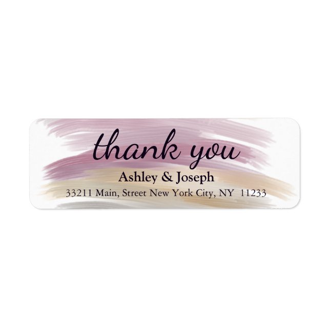 Watercolor Custom Monogram Thank You (Front)