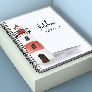 Watercolor Custom Name Nautical Notebook