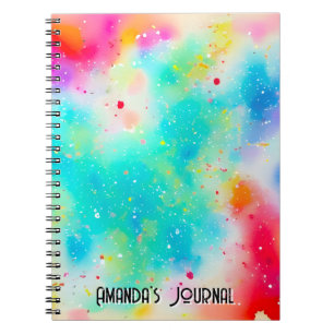 Watercolor Custom Name Notebook