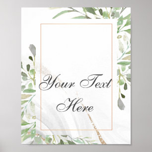 Watercolor Custom Text Poster