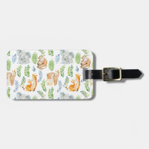 Watercolor Cute animals Personalised Luggage Tag