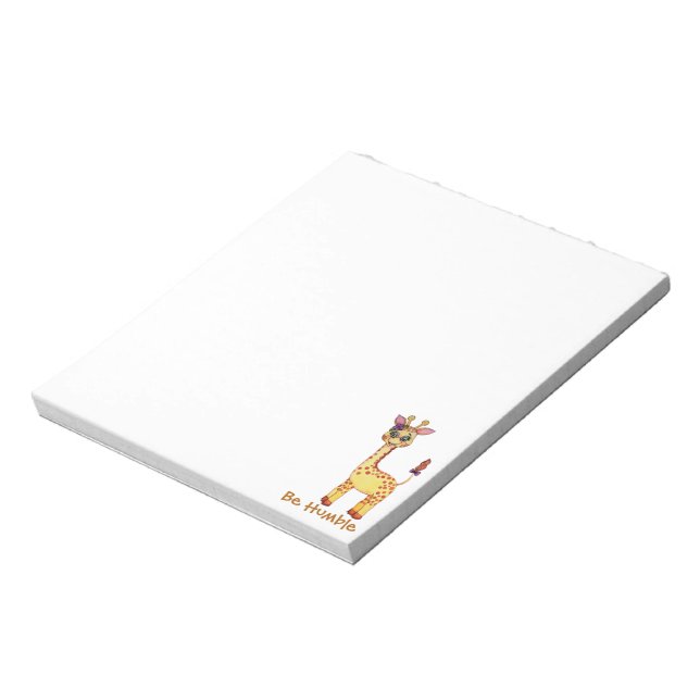 Watercolor Cute Baby Giraffe Notepad (Rotated)