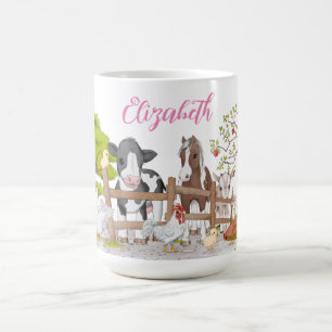 Watercolor Cute Country Farm Animals  Coffee Mug