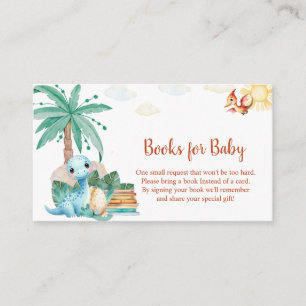 Watercolor Cute Dinosaur Boy Baby Shower Enclosure Card