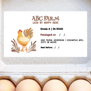 Watercolor Cute Egg Carton Label