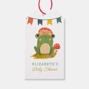 Watercolor Cute Frog Baby Shower Gift Tags
