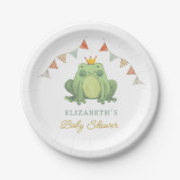 Watercolor Cute Frog Baby Shower