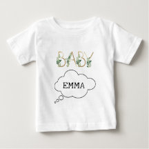 Watercolor Cute Fun Baby Slogan Name Personalised 