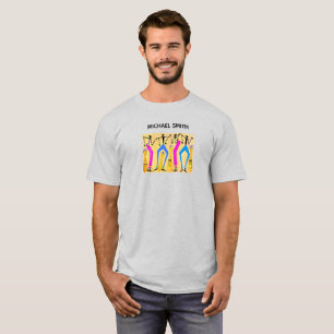 Watercolor, Cute Happy Dance  T-Shirt