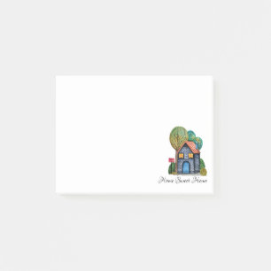 Watercolor Cute Home Sweet Home Art Post-it Notes