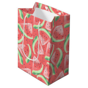 Watercolor Cute Kawaii Watermelon Medium Gift Bag