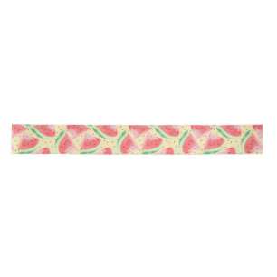 Watercolor Cute Kawaii Watermelon Satin Ribbon
