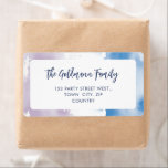 WATERCOLOR cute purple blue modern script<br><div class="desc">Setup as a template it is easy to customise with your own text - make it yours! - - - - - - - - - - - - - - - - - - - - - - Love the design but want to see it altered - different colour...</div>