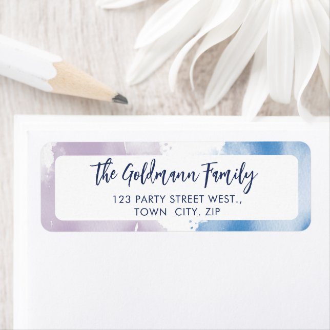 WATERCOLOR cute purple blue modern script (Insitu)
