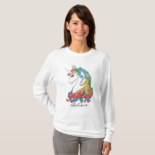 Watercolor cute rainbow unicorn T-Shirt