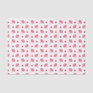 watercolor cute red mushrooms and polka dots tissue paper
