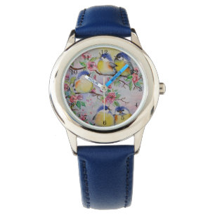 Watercolor - Cute Sparrows - Watch