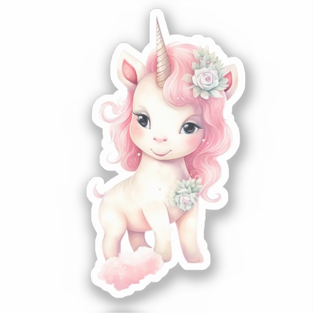 watercolor cute unicorn (Front)