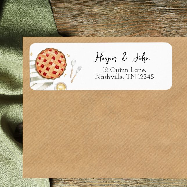 Watercolor Cutie Pie Baking Return Address (Creator Uploaded)