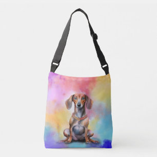 Watercolor Dachshund Crossbody Bag