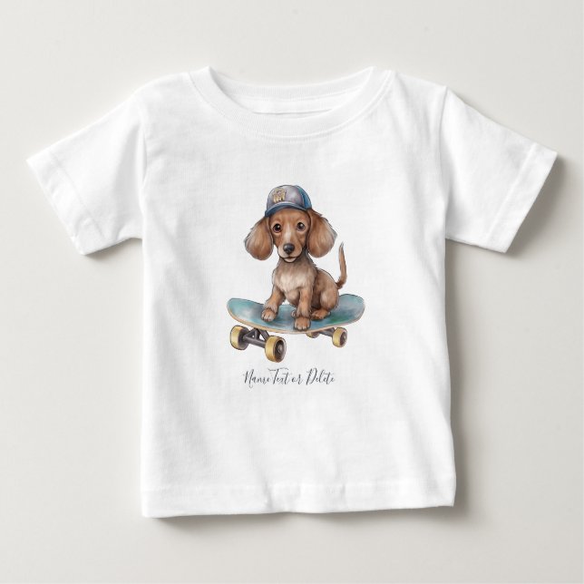 Watercolor Dachshund T-Shirt (Front)
