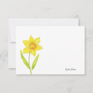 Watercolor Daffodil 2 Card